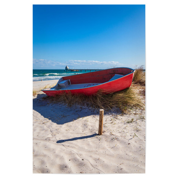 Poster 30x20 cm "Düne, Boot und Tauchglocke" artboxONE - Natur,Reise,Architektur,Reise / Strand und Meer