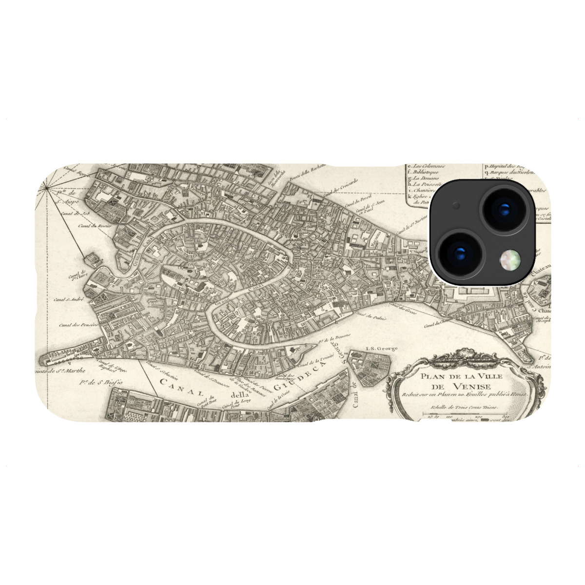 "Karte von Venedig"für iPhone - Premium-Case Handyhülle artboxONE