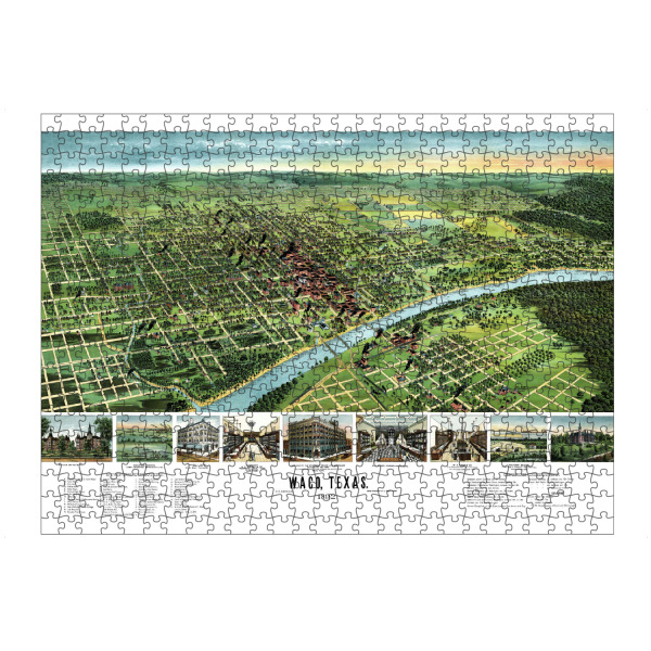 Puzzle Ravensburger "Alte Waco-Texas-Karte" artboxONE - Kartografie