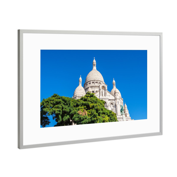 Poster mit Rahmen Silber "Basilika Sacre-Coeur, Paris" artboxONE - Reise,Architektur,Städte / Paris,Reise / Länder