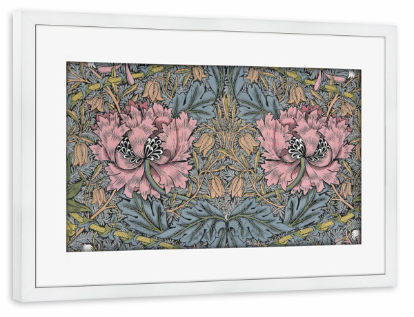 Poster mit Rahmen weiß "Geißblatt" artboxONE - Natur,Floral,Abstrakt