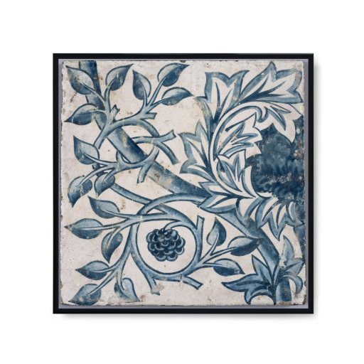 Blaues Blumenmotiv