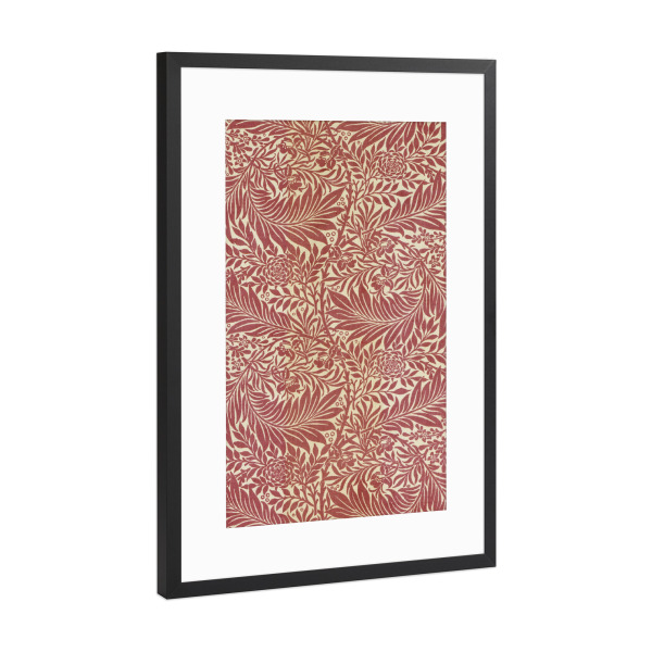 Poster mit Rahmen Schwarz (Metallic) "Rote Pflanzen" artboxONE - Natur,Floral,Abstrakt