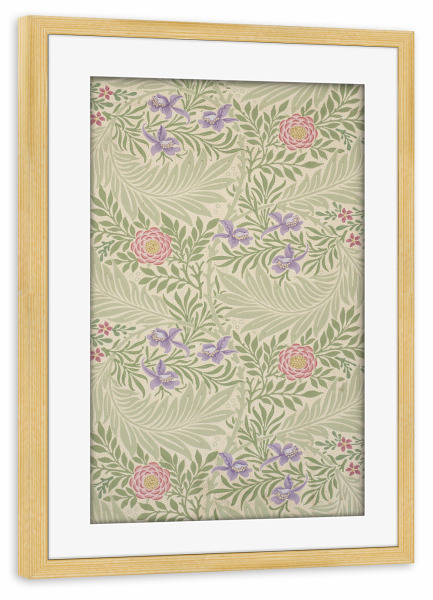 Poster mit Rahmen kiefer "Rittersporn" artboxONE - Natur,Floral,Abstrakt