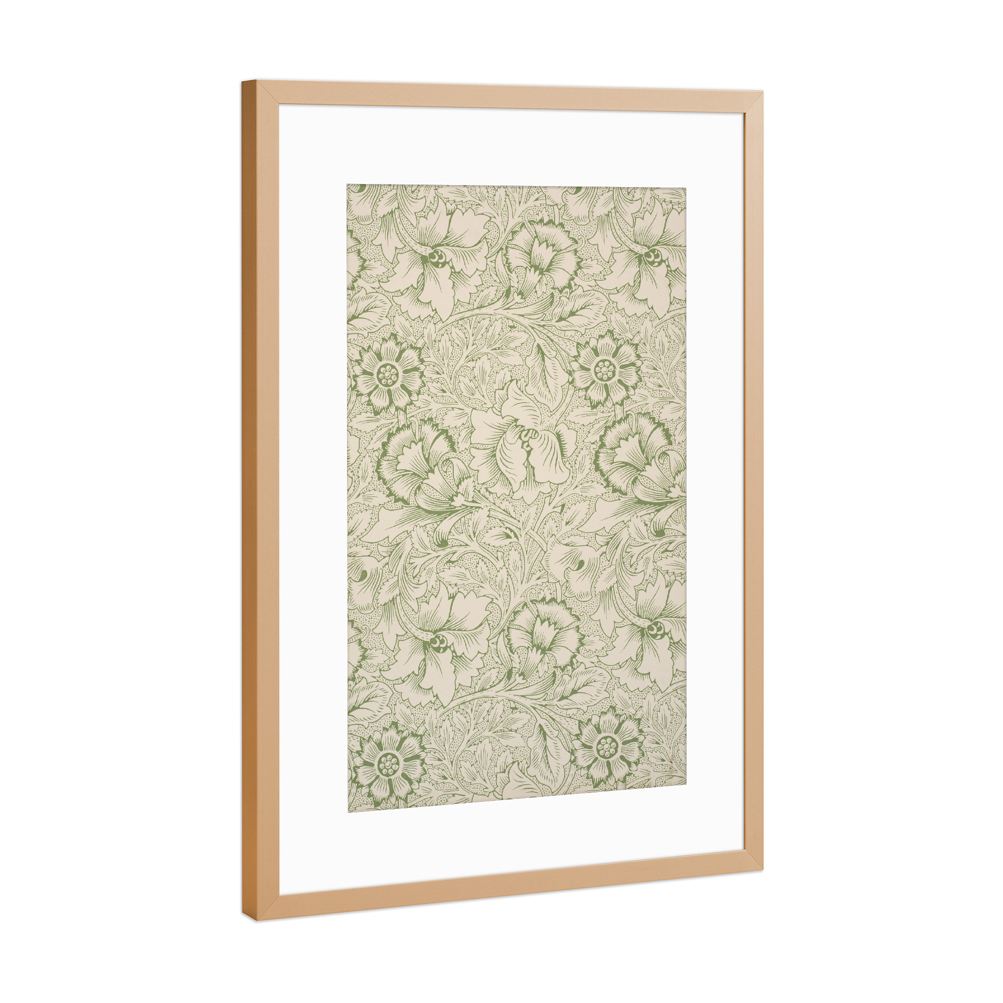 Poster mit Rahmen Kupfer "Nelke und Mohn" artboxONE - Natur,Floral,Abstrakt