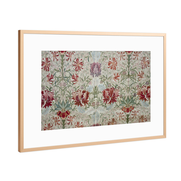 Poster mit Rahmen Kupfer "Blumiges Muster" artboxONE - Natur,Floral,Abstrakt