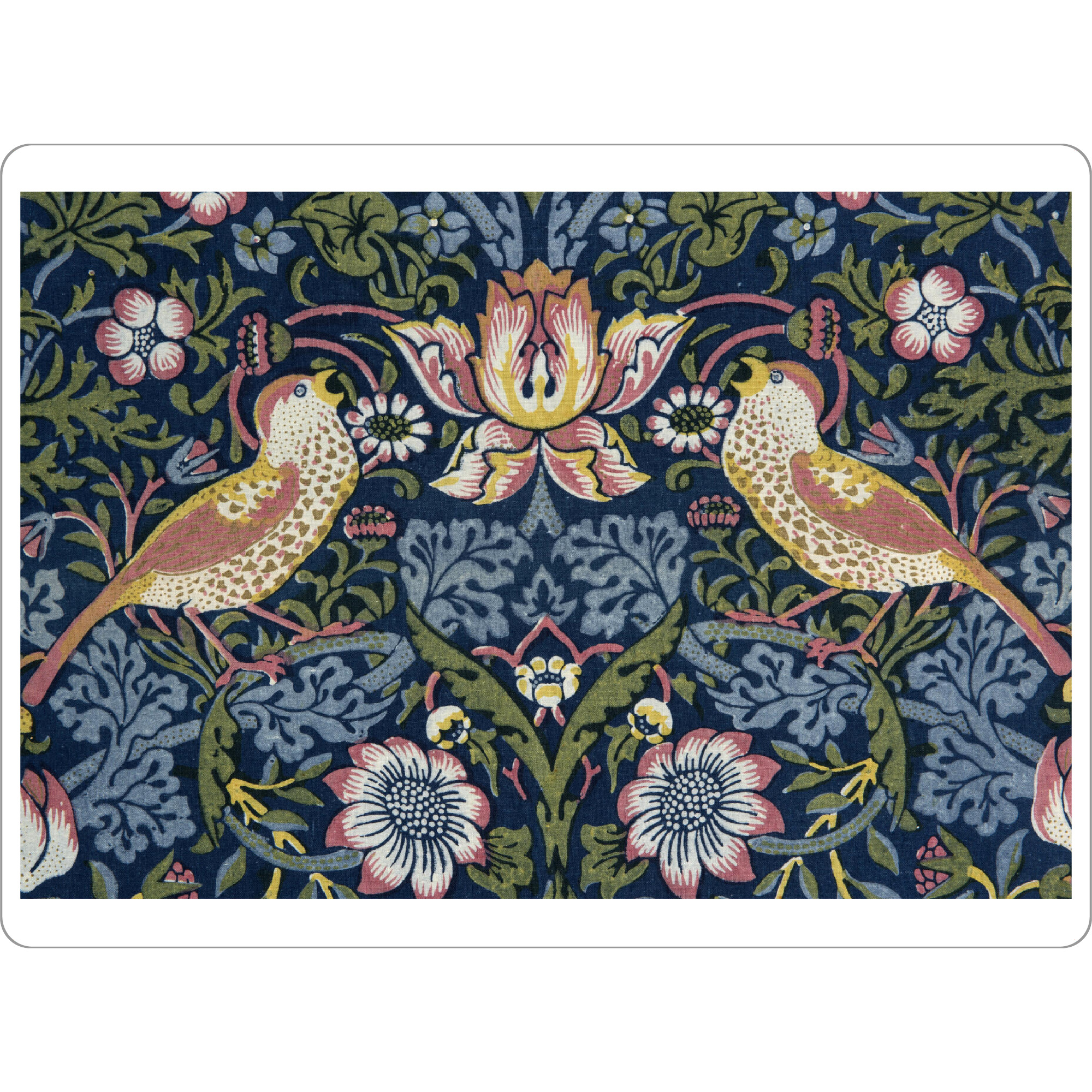 Tischset "Der Erdbeerdieb - Morris" artboxONE - Natur,Floral,Tiere - William morris,Kunst,Malerei,Natur,Tiere,Vögel,Blumen,Floral,Muster