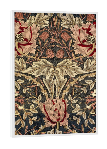 Poster mit weißem Rahmen "Florales Muster bunt" artboxONE - Natur,Floral - William morris,Kunst,Malerei,Blumen,Pflanzen,Abstrakt,Bunt,Natur,Floral