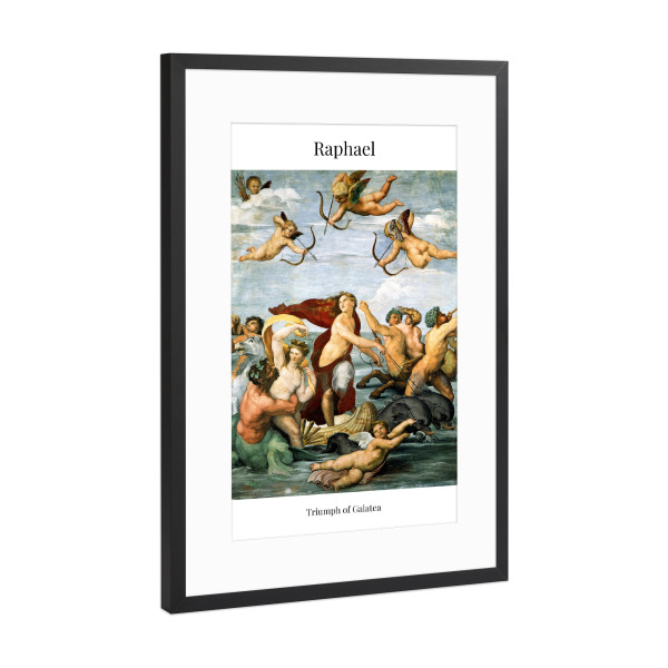 Poster mit Rahmen Schwarz (Metallic) "Triumph der Galatea - Raffael" artboxONE - Natur,Menschen
