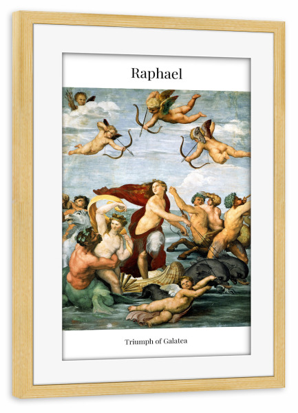 Poster mit Rahmen kiefer "Triumph der Galatea - Raffael" artboxONE - Natur,Menschen