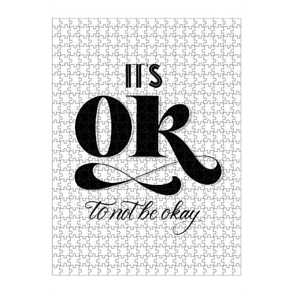 Puzzle Ravensburger "It's Okay to Not Be Okay" artboxONE - Typografie,Menschen,Liebe