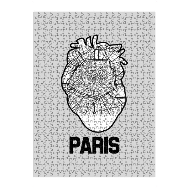 artboxONE Puzzle "Paris Frankreich Herzkarte" artboxONE - Städte / Paris,Kartografie