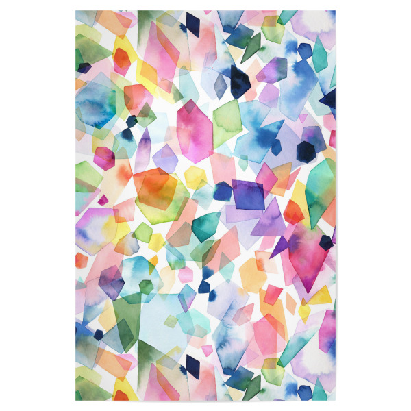 Poster "Bunte aquarell kristall edelsteine" artboxONE - Abstrakt,Geometrie,Für Mama
