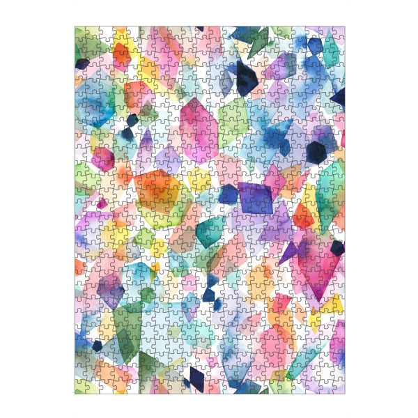artboxONE Puzzle "Bunte aquarell kristall edelsteine" artboxONE - Abstrakt,Geometrie,Für Mama