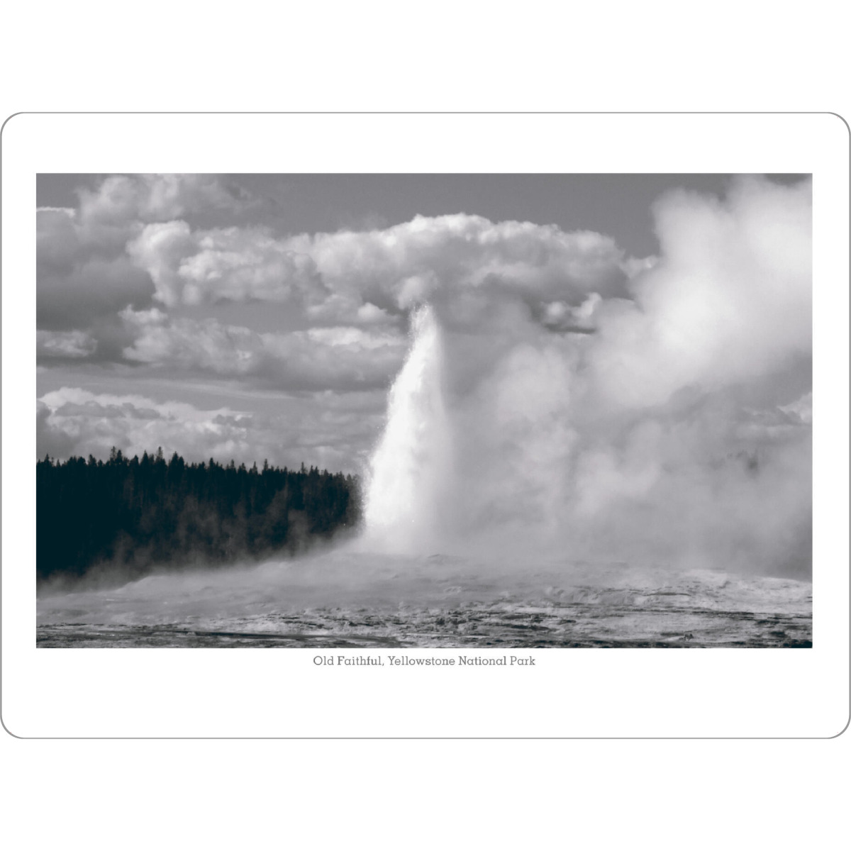 Tischset "Der Old Faithful Geysir" artboxONE - Natur,Reise,Schwarzweiß,Reise / Länder