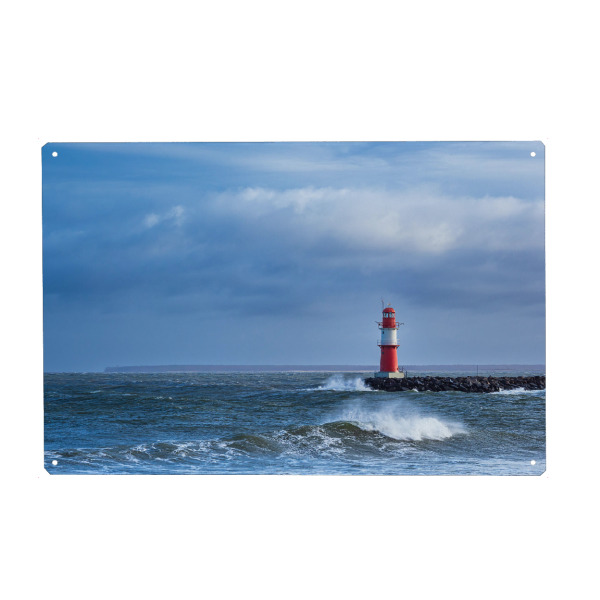 Holzbild "Ostsee, Welle und Mole" artboxONE - Natur,Reise,Architektur,Reise / Strand und Meer