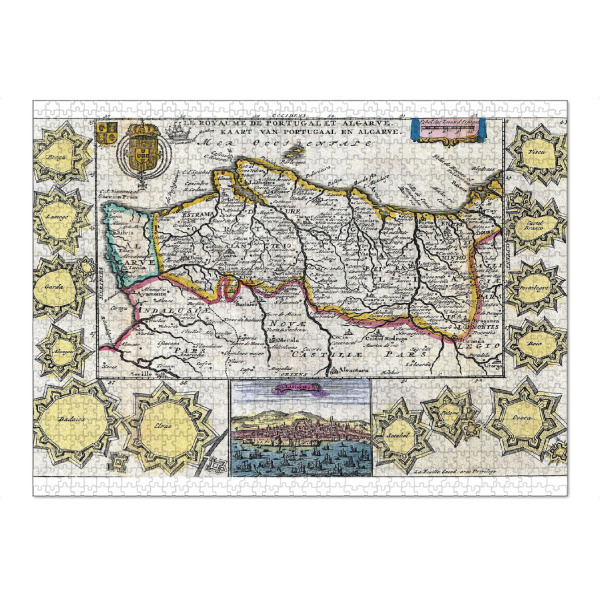 Puzzle Ravensburger "Alte Karte von Portugal" artboxONE - Kartografie