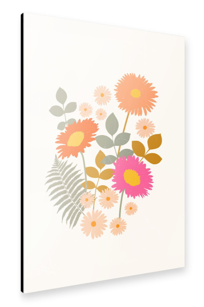 Alu-Dibond "Sommerblumen-Blumenstrauß" 30x20 cm artboxONE