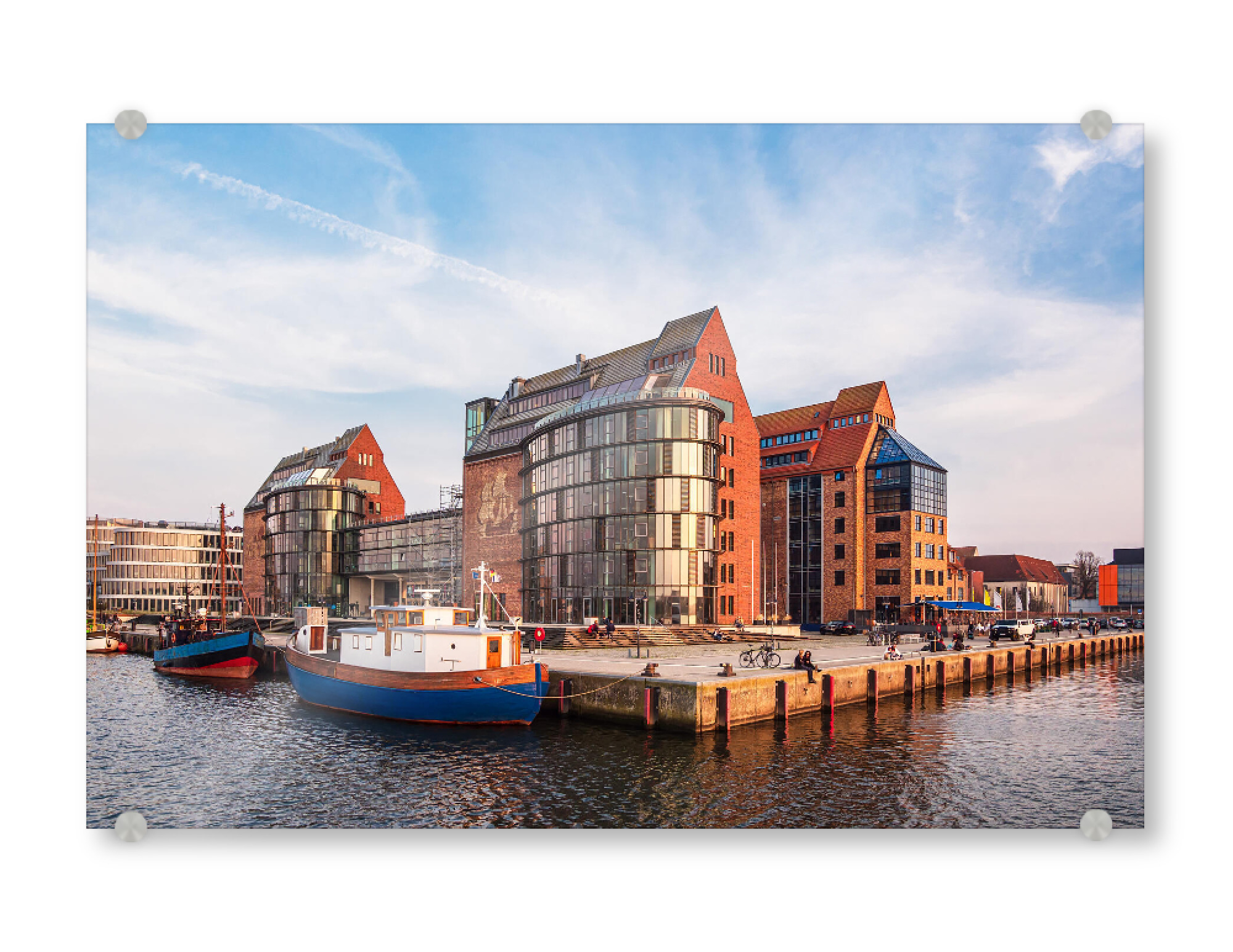 Acrylglasbild "Silohalbinsel, Warnow und Rostock" artboxONE - Reise,Architektur,Städte / Weitere