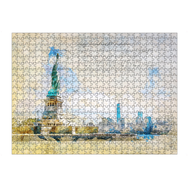 artboxONE Puzzle "Liberty Island und Manhattan" artboxONE - Städte / New York,Architektur,Reise / Länder