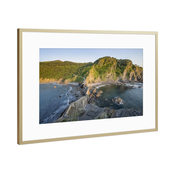 Poster mit Rahmen Gold "Spanische Küste" artboxONE - Natur,Reise,Reise / Strand und Meer,Reise / Länder