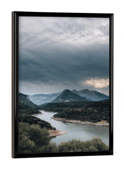 Poster mit schwarzem Rahmen "Along the River" artboxONE - Natur,Reise,Reise / Länder