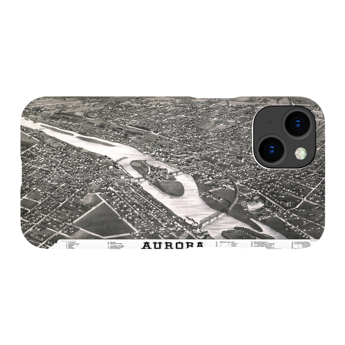 "Mapa de Antiguo de Aurora -"für iPhone - Premium-Case Handyhülle artboxONE