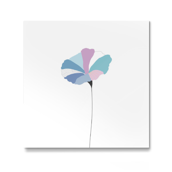 Galerie-Print "Mohnblume bunt/blau" 30x30 cm artboxONE