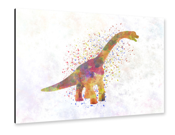 Alu-Dibond "Brachiosaurus im Aquarell" 30x20 cm artboxONE