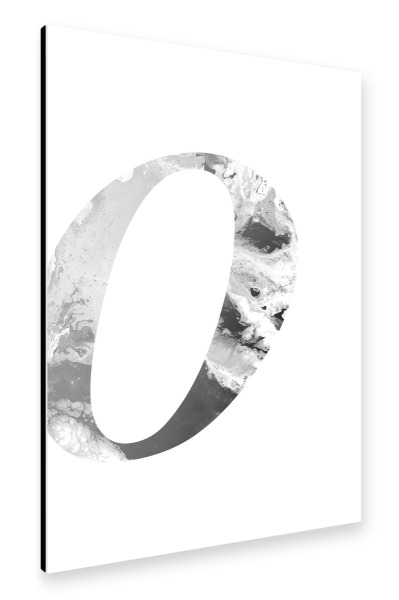 Alu-Dibond "Buchstabe Alphabet O" 30x20 cm artboxONE