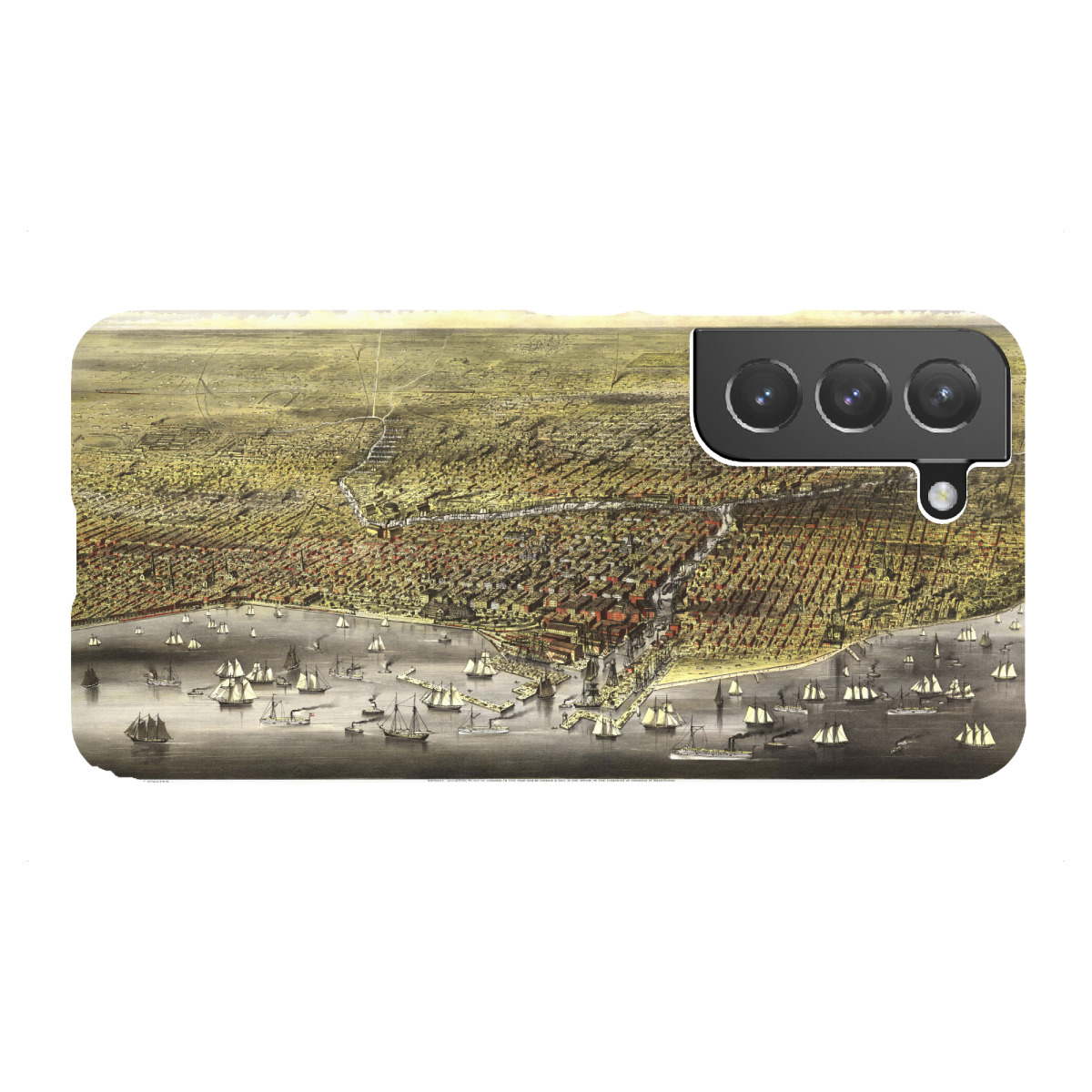 "Antike Karte von Chicago"für Samsung Galaxy - Premium-Case Handyhülle artboxONE