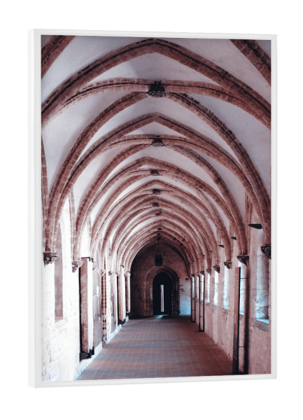 Poster mit weißem Rahmen "Klostergang" artboxONE - Reise,Architektur,Reise / Länder