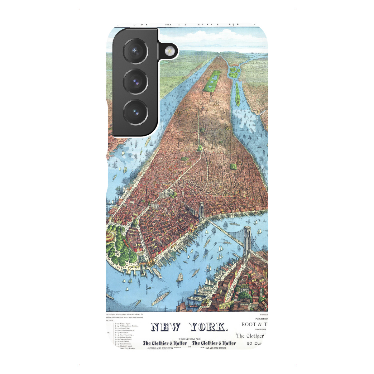 Samsung Galaxy "Alte Karte New York-k" Premium-Case Handyhülle artboxONE