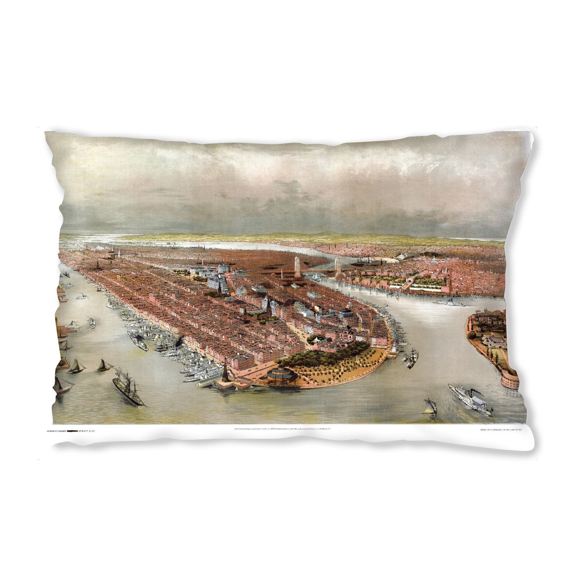 Design-Kissen "Bildliche Karte von New York City" artboxONE - Architektur,Kartografie