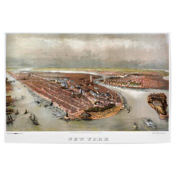 Poster 30x20 cm "Bildliche Karte von New York City" artboxONE - Architektur,Kartografie