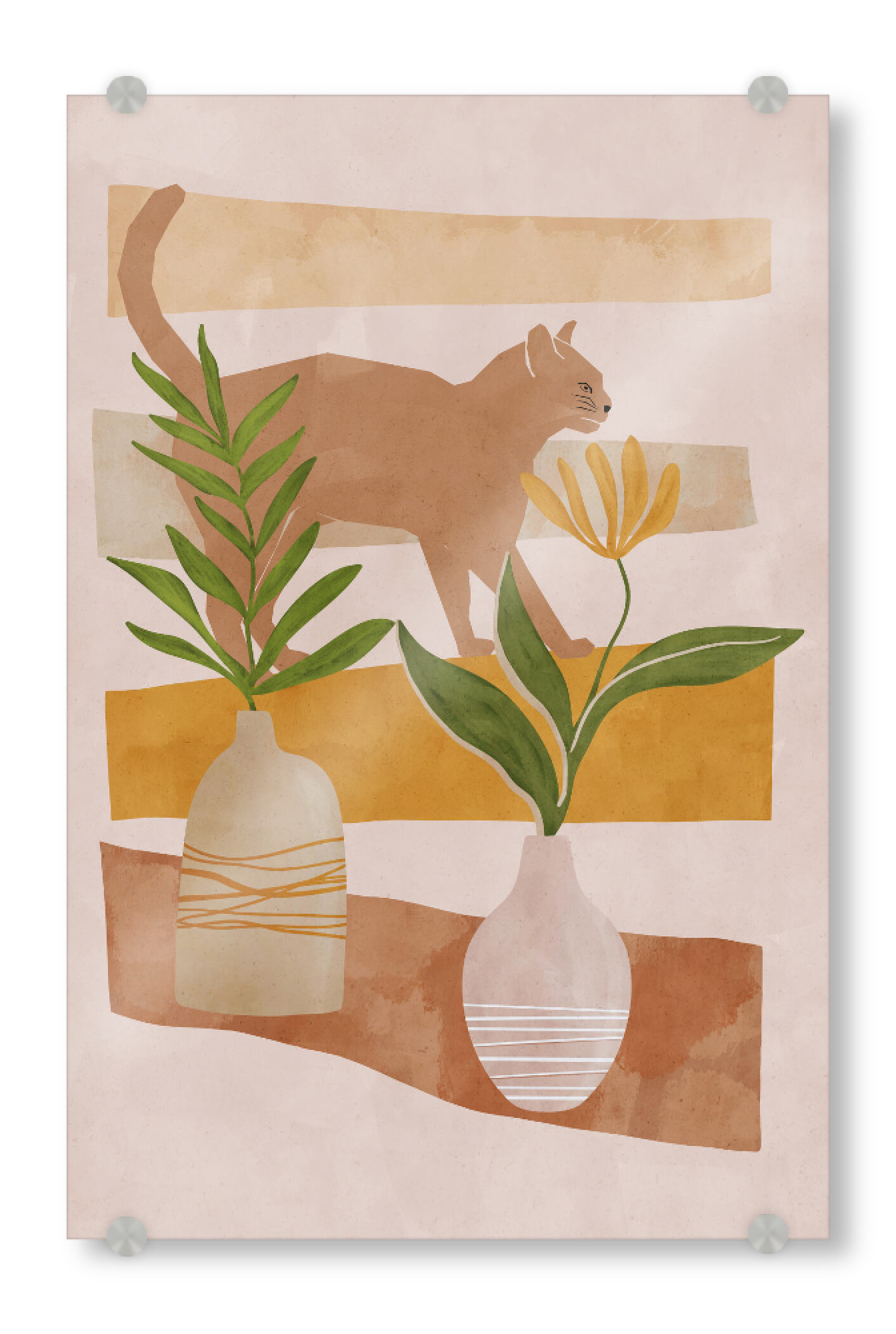 Acrylglasbild "Abstrakte Katze" artboxONE - Tiere,Abstrakt,Geometrie