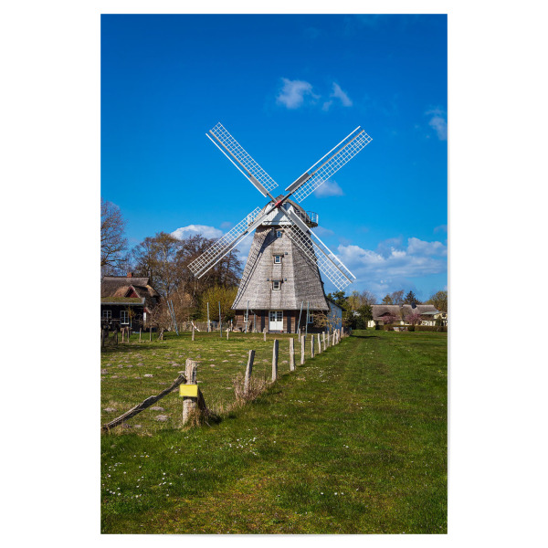 Poster "Wiese, Windmühle, Himmel" artboxONE - Natur,Reise,Architektur