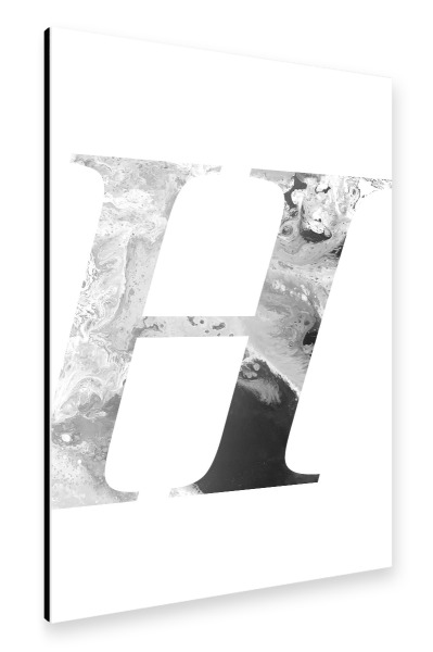 Alu-Dibond "Buchstabe Alphabet H" 30x20 cm artboxONE