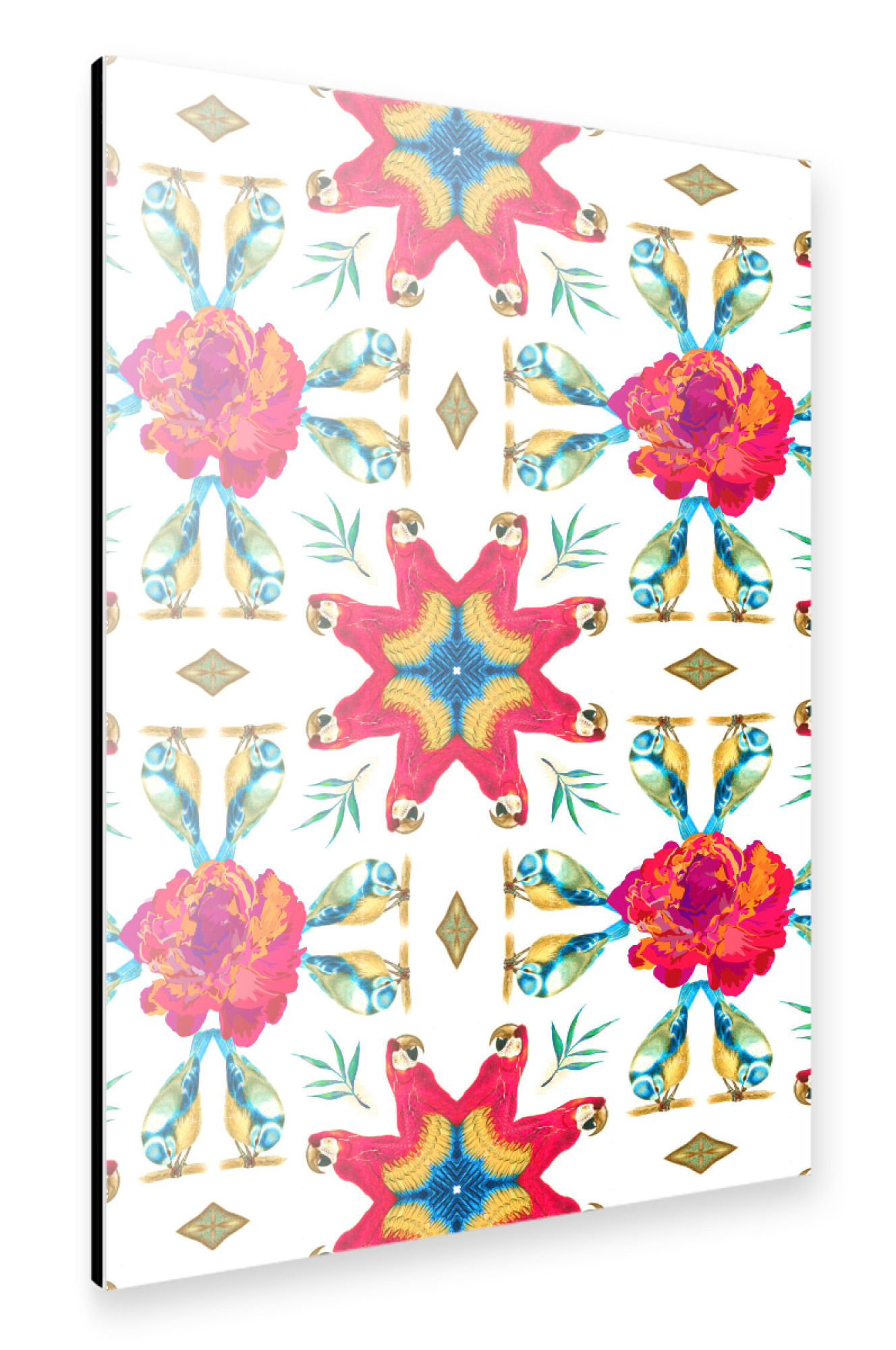 Alu-Dibond "Tropical Scarlet Macaw Mandala" 30x20 cm artboxONE