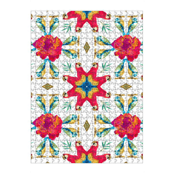 Puzzle Ravensburger "Tropical Scarlet Macaw Mandala" artboxONE - Abstrakt