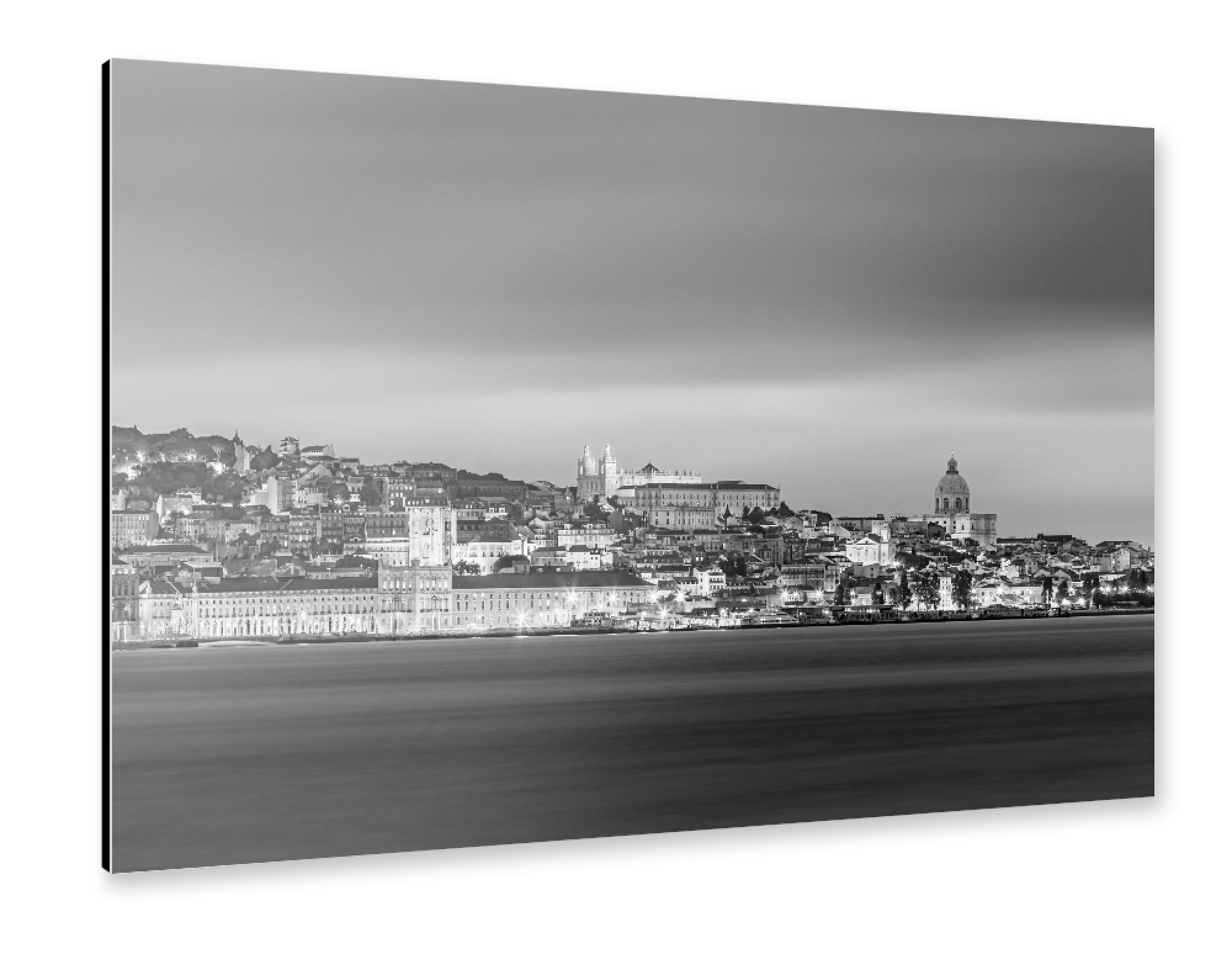 Alu-Dibond "Skyline von Lissabon, Portugal" 75x50 cm artboxONE