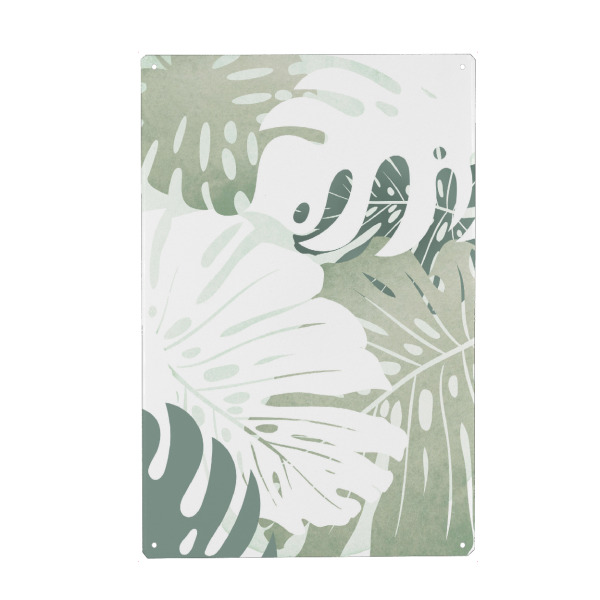 Holzbild "Monstera Blätter Abstrakt" artboxONE - Natur,Floral