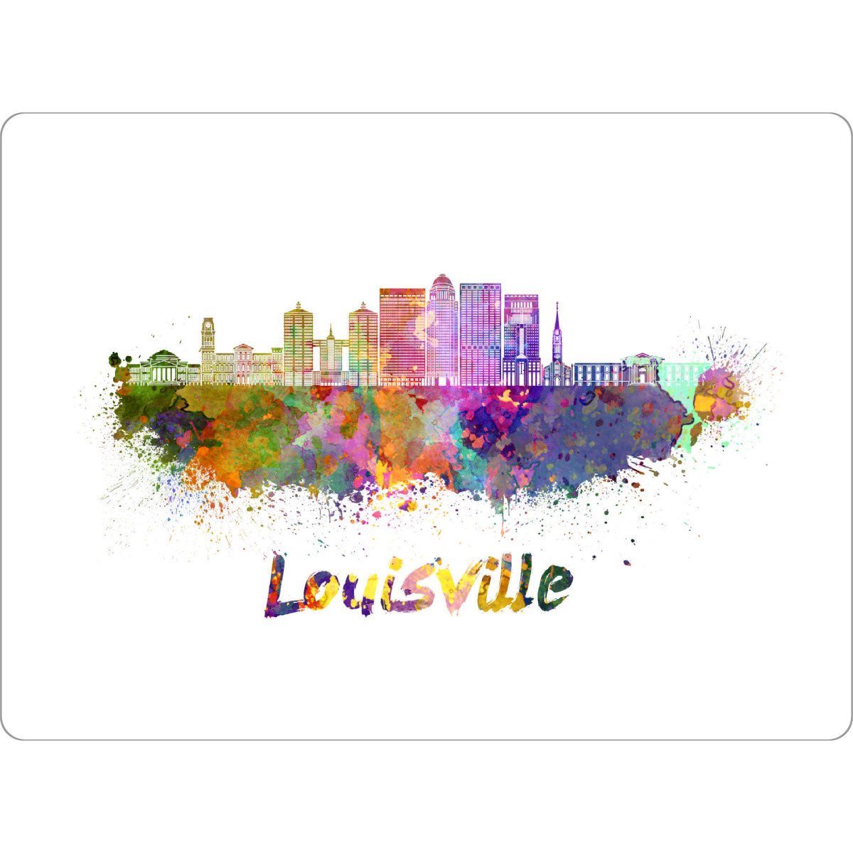 Tischset "LOUISVILLE Skyline in Aquarell-m" artboxONE - Städte,Abstrakt,Architektur