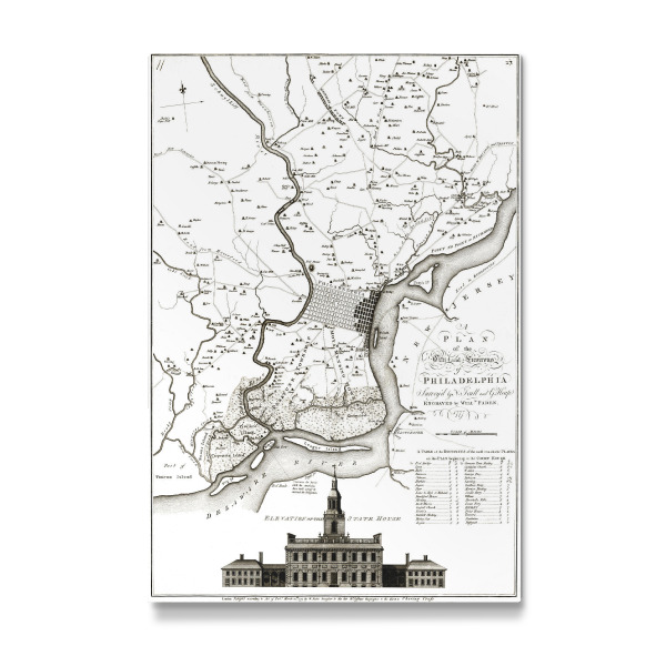 Galerie-Print "Philadelphia-Bildkarte-x" 30x20 cm artboxONE