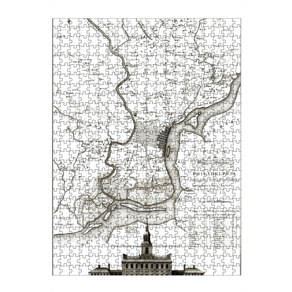 artboxONE Puzzle "Philadelphia-Bildkarte-x" artboxONE - Architektur,Kartografie