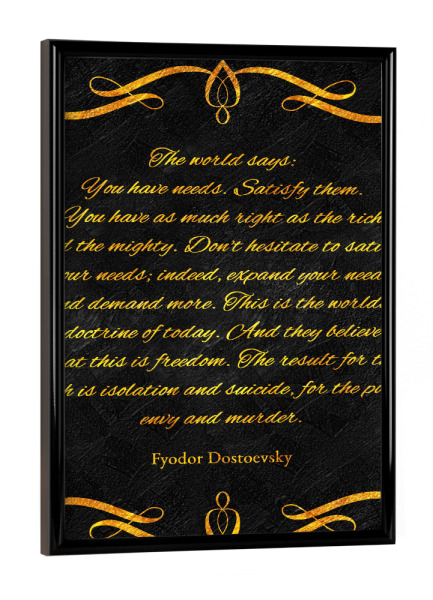 Poster mit schwarzem Rahmen "What the World Says" artboxONE - Typografie