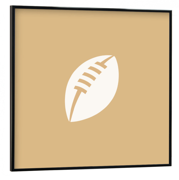 Poster mit schwarzem Rahmen 30x30 cm "FootballFOUR" artboxONE - Sport - Football,Sports,Sport,Illustration,Beige