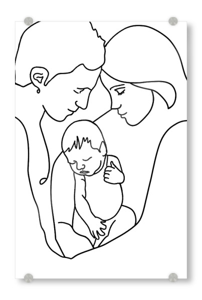 Acrylglasbild "Wonneproppen" artboxONE - Für Kinder,Für Mama,Für Papa