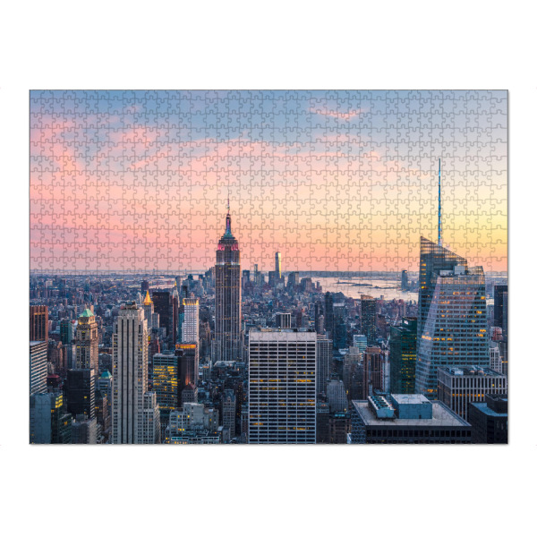 Puzzle Ravensburger "New York City bei Sonnenuntergang" artboxONE - Städte / New York,Reise,Architektur
