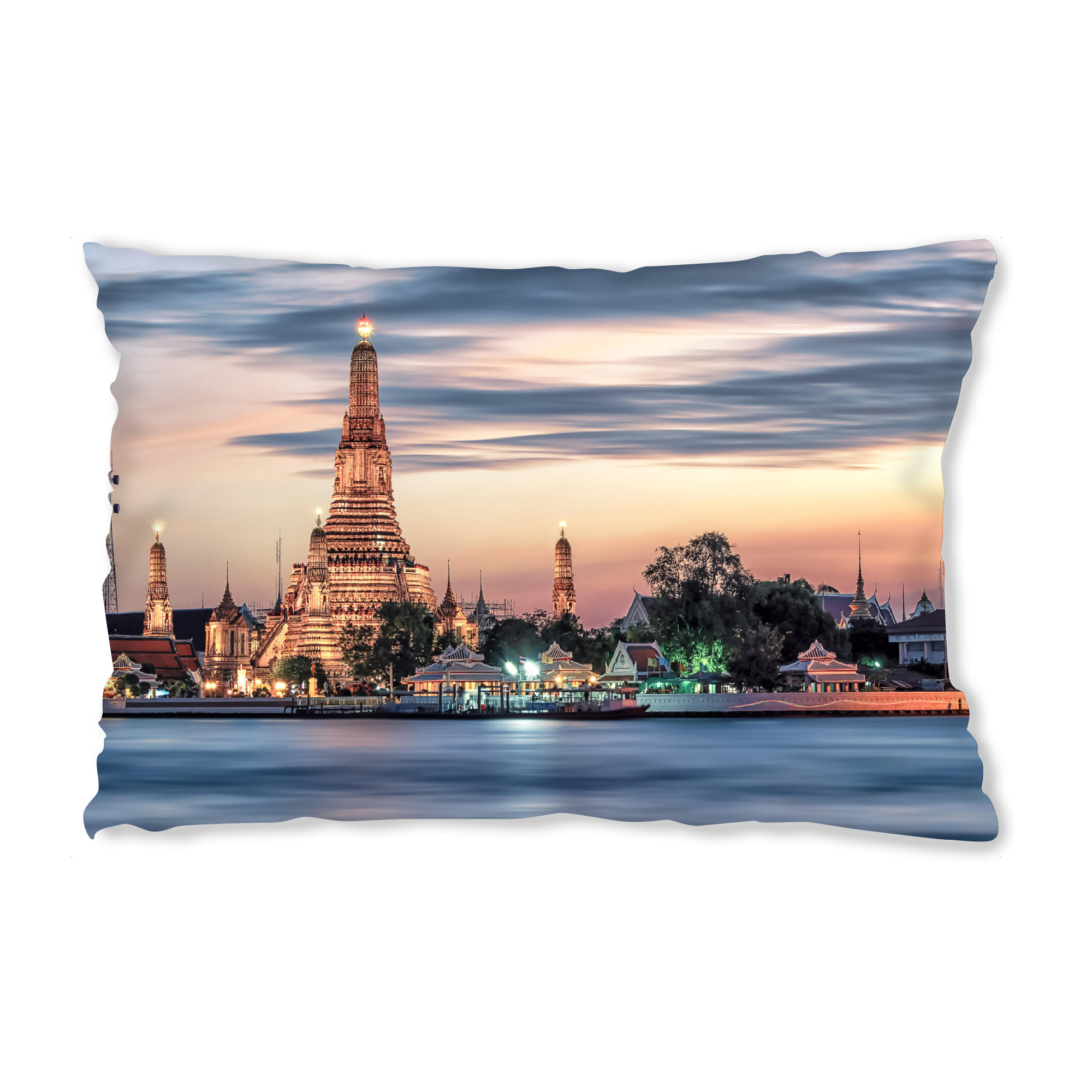 Design-Kissen "Chao Phraya" artboxONE - Städte,Reise,Architektur,Reise / Asien,Reise / Länder